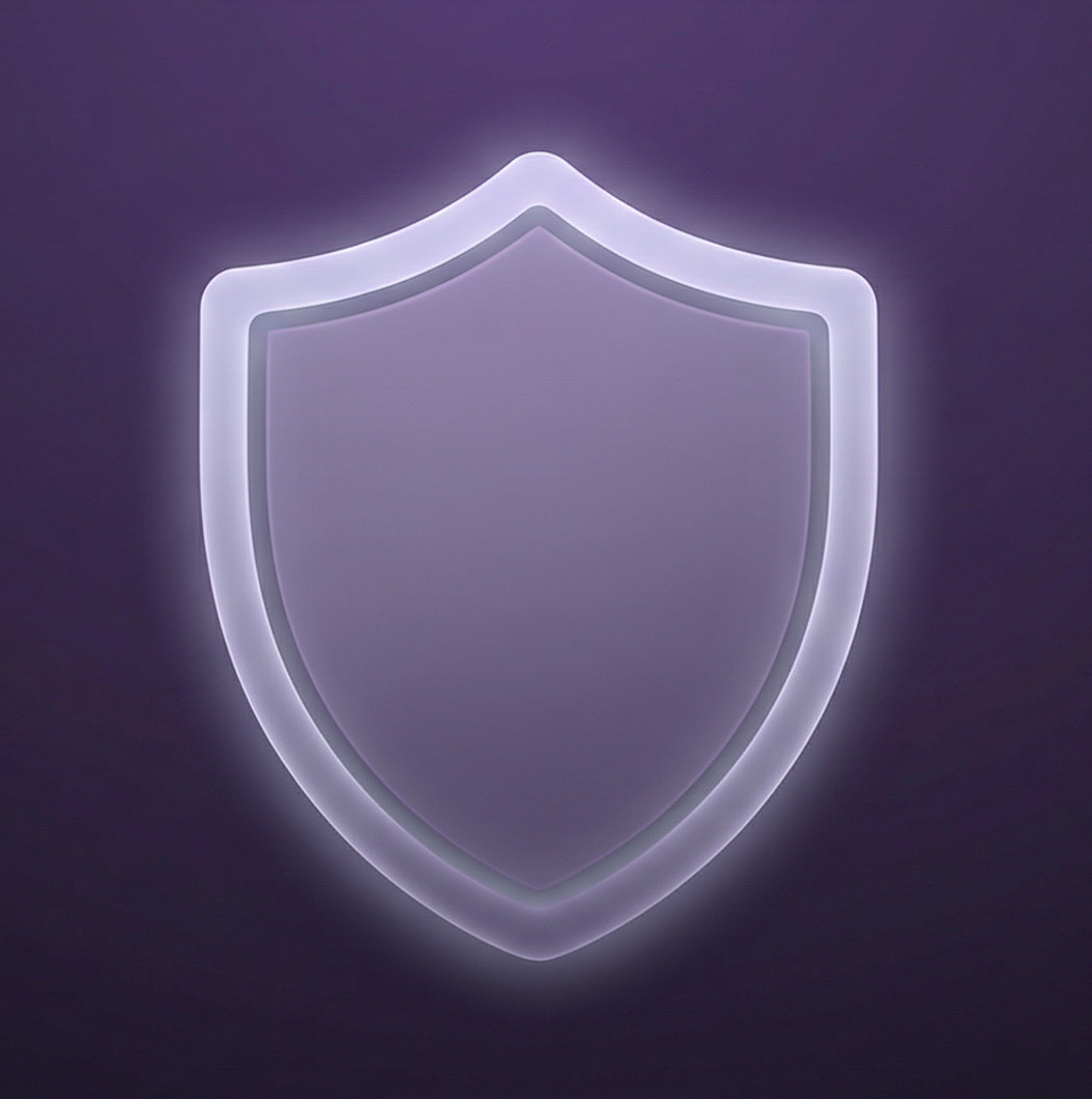 Branded Ophelix Beauty graphic showing a shield icon on a purple-to-black gradient background with text highlighting the LumiEye™ 30-day satisfaction guarantee.